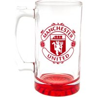 Manchester United FC Crest Glass Tankard in Red