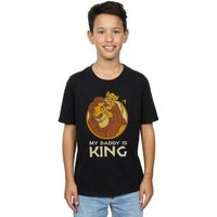 Disney Boy's The Lion King My Daddy Is King T-Shirt in Black | Size: 7-8 Years