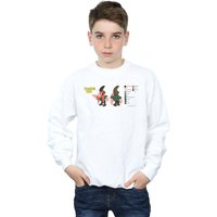 Looney Tunes Boy's Yosemite Sam Colour Code Sweatshirt in White | Size: 5-6 Years