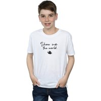 Disney Boy's Aladdin Show Me The World T-Shirt in White | Size: 9 Years