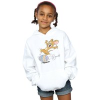 Tom & Jerry Girl's Egg Run Hoodie in White | Size: 7-8 Years