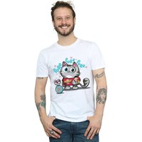 The Big Bang Theory Men's Bazinga Kitty T-Shirt in White | Size: Medium