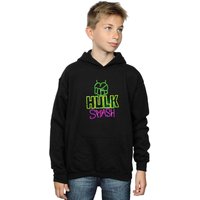 Marvel Boy's Hulk Smash Hoodie in Black | Size: 5-6 Years