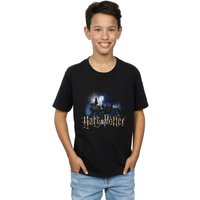 Harry Potter Boy's Hogwarts Castle T-Shirt in Black | Size: 5-6 Years