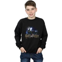 Harry Potter Boy's Hogwarts Castle Sweatshirt in Black | Size: 9 Years