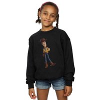 Disney Girl's Toy Story 4 Sherrif Woody Sweatshirt in Black | Size: 3-4 Years