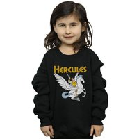Disney Girl's Hercules With Pegasus Sweatshirt in Black | Size: 7-8 Years