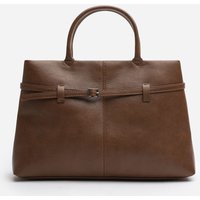 Where's That From Women's 'Flores' Luxury Structured Leather Tote Bag in Tan