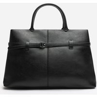 Where's That From Women's 'Flores' Luxury Structured Leather Tote Bag in Black