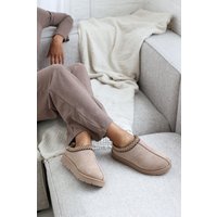 Where's That From Women's 'Ivana' Cosy Faux-Suede Fur Lining Low Ankle Boot in Camel | Size: 4