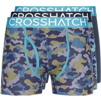 Crosshatch Men's Linamo MVE Open Fly Boxers 3 Pack in Teal | Size: Large