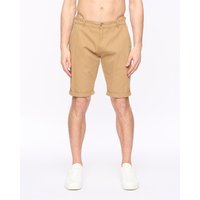 Crosshatch Sinwood Men's Tailored Stretch Canvas Chino Shorts with Jetted Pockets in Light Sand | Size: 40