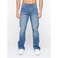 Winsbury Bootcut Straight Fit Stretch Jeans Button Fly & Embossed Logo Mid 38R
