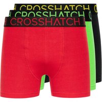 Crosshatch Men's Highlighter Boxers 3 Pack in Green | Size: Medium