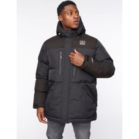 Squadage Lightweight Hooded Puffer Jacket Technical Chest Panel