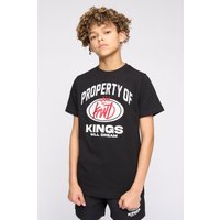 Kings Will Dream Boy's Kids Prop T-Shirt in Black | Size: 8-9 Years