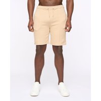 Duck&Cover Hannings Men's Pintuck Jogger Shorts with Stretch in Stone | Size: Large