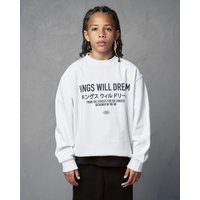 Studio Stacked Crew Sweat 100% Cotton Oversized Sweatshirt Soft Touch Print