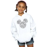 Disney Girl's Mickey Mouse Head Of Hands Hoodie in White | Size: 7-8 Years