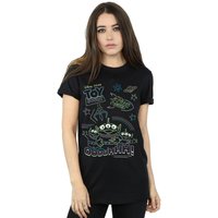 Toy Story Neon Little Green Cotton Boyfriend T Shirt