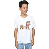 Disney Boy's Toy Story 4 Slinky Pose T-Shirt in White | Size: 9 Years