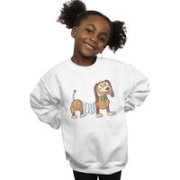 Disney Girl's Toy Story 4 Slinky Pose Sweatshirt in White | Size: 3-4 Years