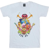 The Muppets Girl's Dr Teeth & The Electric Mayhem Cotton T-Shirt in White | Size: 3-4 Years