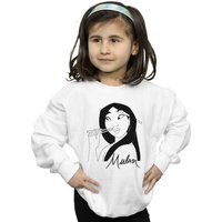 Disney Girl's Mulan Chopsticks Sweatshirt in White | Size: 7-8 Years
