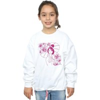 Disney Girl's Mulan Mono Magnolia Sweatshirt in White | Size: 12-13 Years