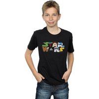 Star Wars Boy's Character Logo T-Shirt in Black | Size: 7-8 Years