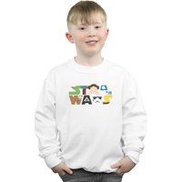 Star Wars Boy's Character Logo Sweatshirt in White | Size: 3-4 Years