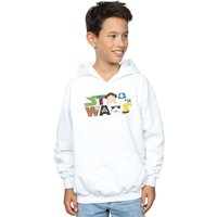 Star Wars Boy's Character Logo Hoodie in White | Size: 5-6 Years