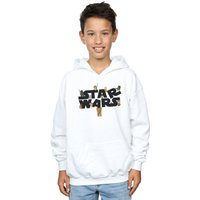 Star Wars Boy's Kiddie Logo Hoodie in White | Size: 12-13 Years