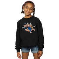 Disney Girl's Three Little Pigs Jump Sweatshirt in Black | Size: 7-8 Years