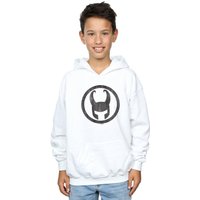 Marvel Boy's Loki Icon Hoodie in White | Size: 9 Years