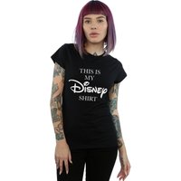 Disney Women's My T-Shirt Cotton T-Shirt in Black | Size: Medium