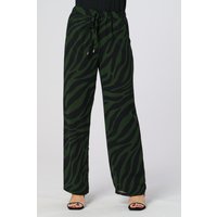 Zebra Print Lined Trousers Side Pockets