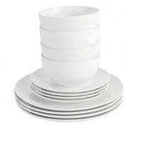 simpa White Porcelain Dinnerware Set | Size: 18 Pack