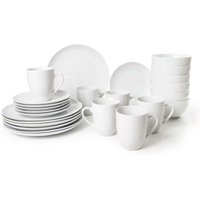 simpa White Porcelain Dinnerware Set | Size: 24 Pack