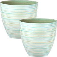 simpa Serenity Rings White Plastic Planters - Set of 2 | Size: Small
