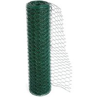 simpa Green PVC Coated Steel Wire Mesh Fencing Roll (0.9m x 25m)