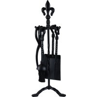 simpa 4PC Fleur De Lis Companion Set in Black