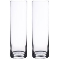 simpa Botanica Clear Glass Cylindrical Vase - Set of 2
