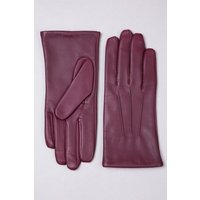 Lakeland Leather Women's 'Blea' Classic Leather Gloves in Burgundy | Size: Large