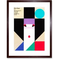 Artery8 Wall Art Print Tour Nihonbuyo Japan Geisha Artwork Framed 9X7 Inch in Brown | Size: W7" x H9"