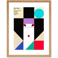 Artery8 Wall Art Print Tour Nihonbuyo Japan Geisha Artwork Framed 9X7 Inch in Beige | Size: W7" x H9"