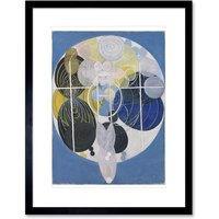 Artery8 Wall Art Print Hilma Af Klint Abstract Circles Artwork Framed 9X7 Inch in Black | Size: W7" x H9"