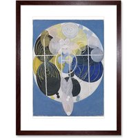 Artery8 Wall Art Print Hilma Af Klint Abstract Circles Artwork Framed 9X7 Inch in Brown | Size: W7" x H9"
