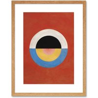 Artery8 Wall Art Print Hilma Af Klint Svanen Abstract Circles Artwork Framed 9X7 Inch in Beige | Size: W7" x H9"