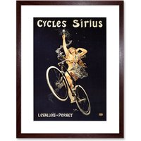 Artery8 Wall Art Print Sirius Cycles France Vintage Artwork Framed 9X7 Inch in Brown | Size: W7" x H9"